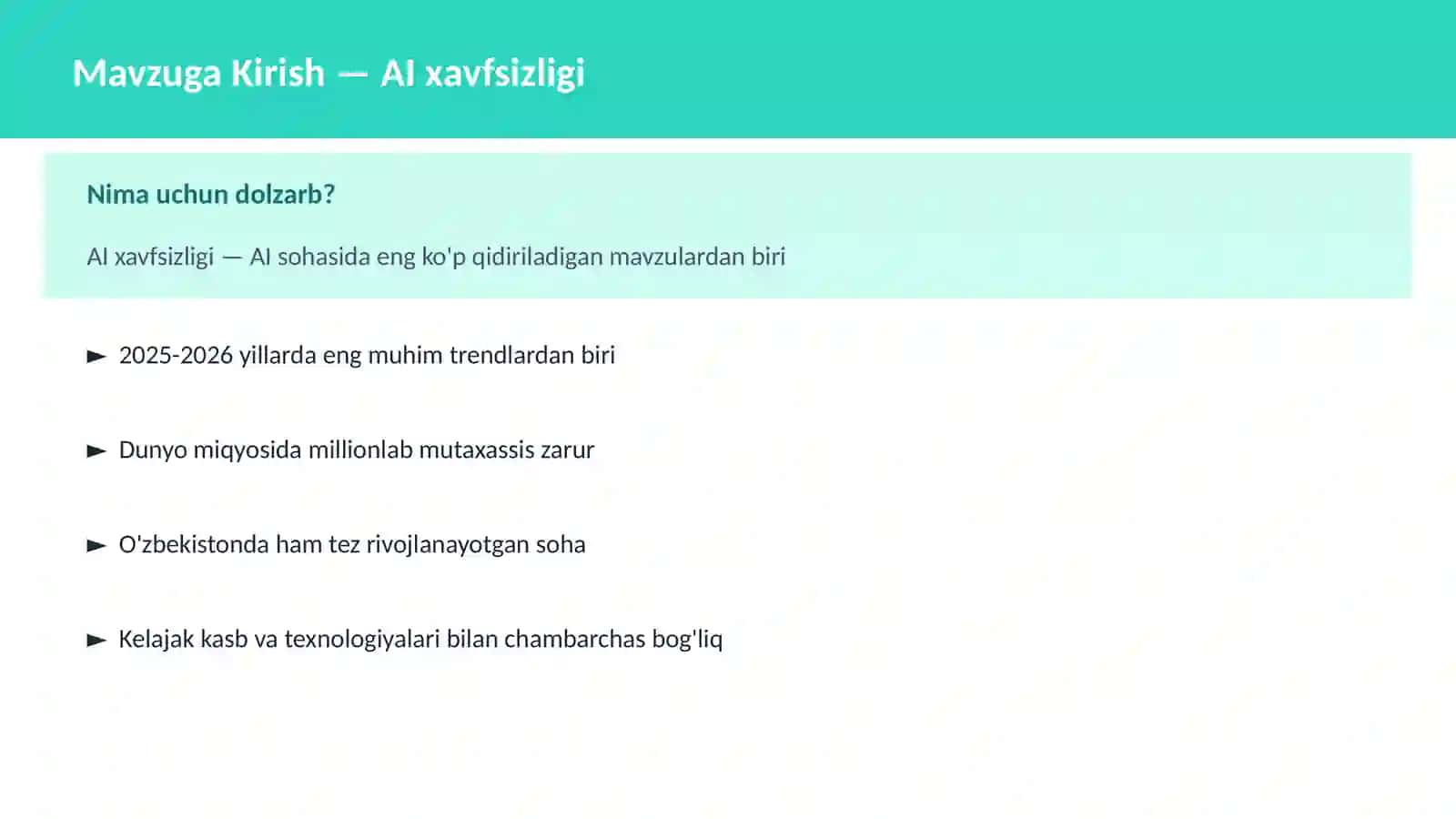 AI xavfsizligi 2