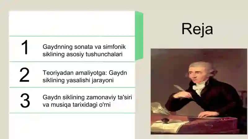 Gaydnning sonata va simfonik siklining shakllanishi 2