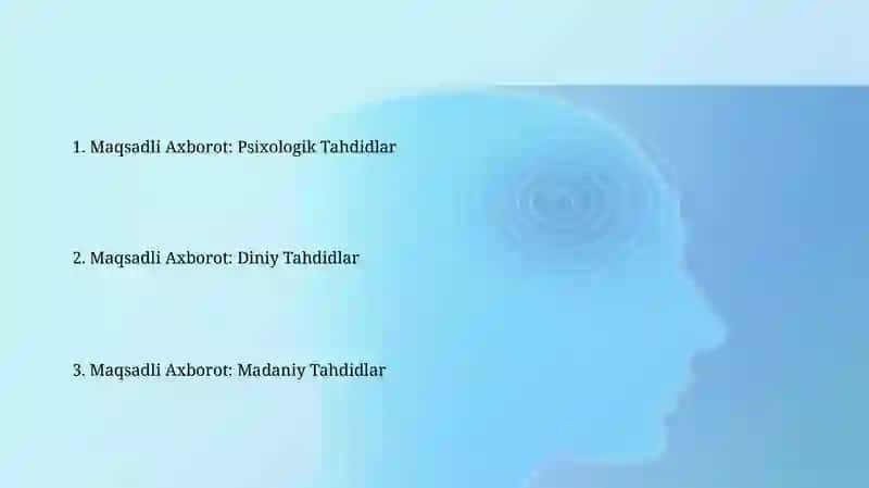Maqsadli Axborot: Psixologik Tahdidlar 2