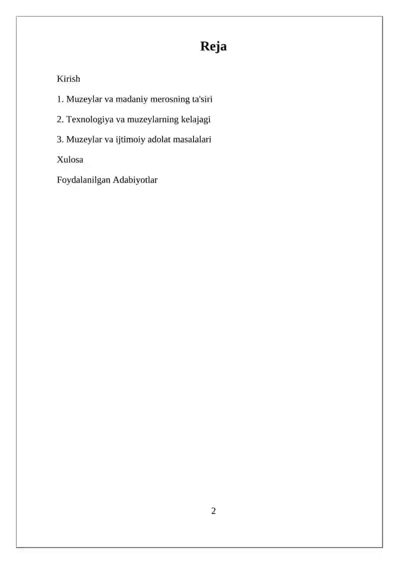 Muzeylar Oʻtmish va Kelajak Orasidagi Koprik 2