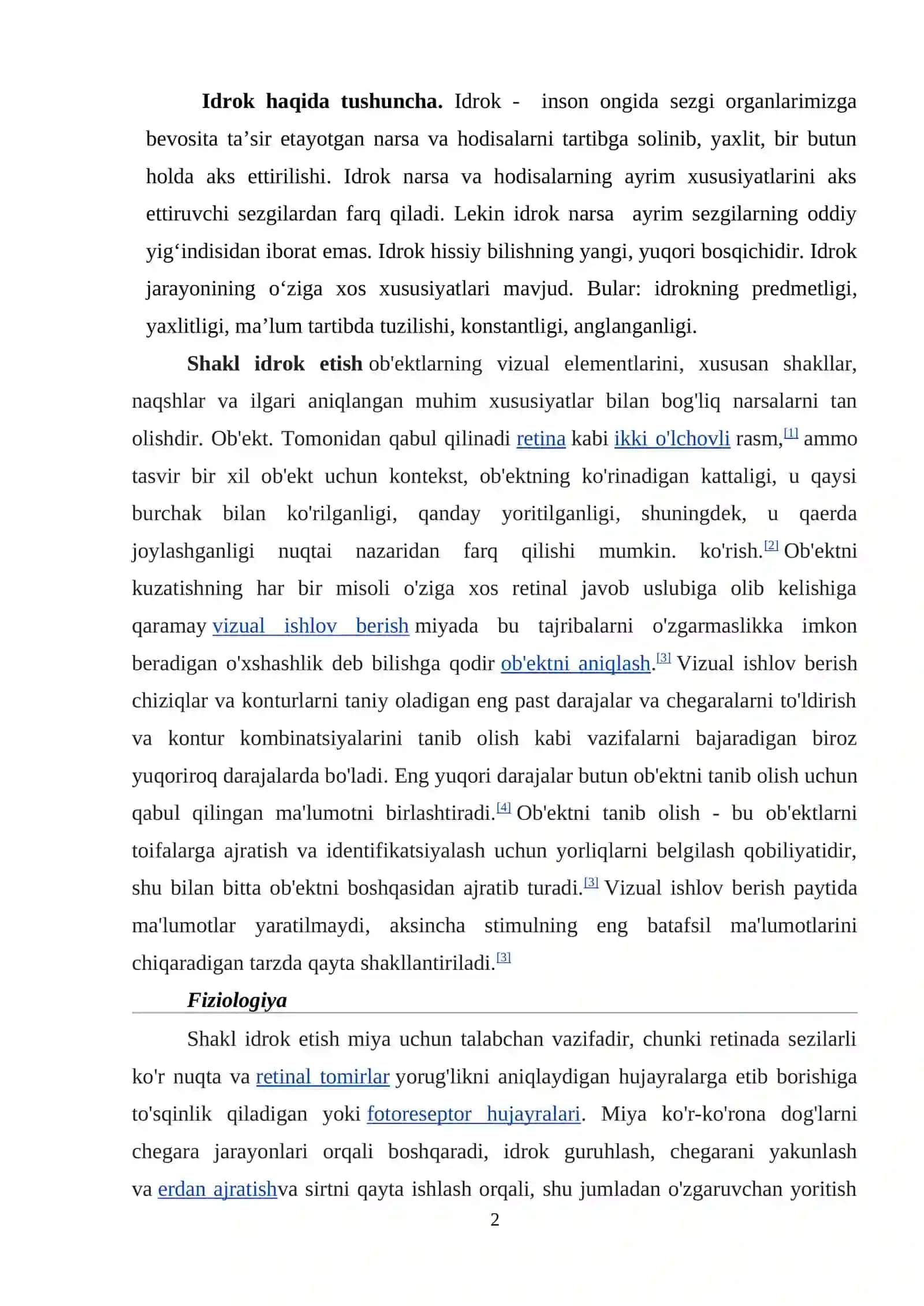 Idrok turlari 2