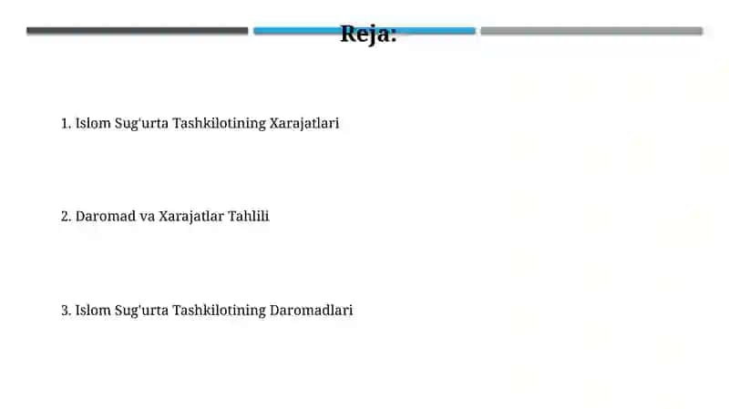 Islom sugʻurta tashkiloti daromadlari va xarajatlari 2