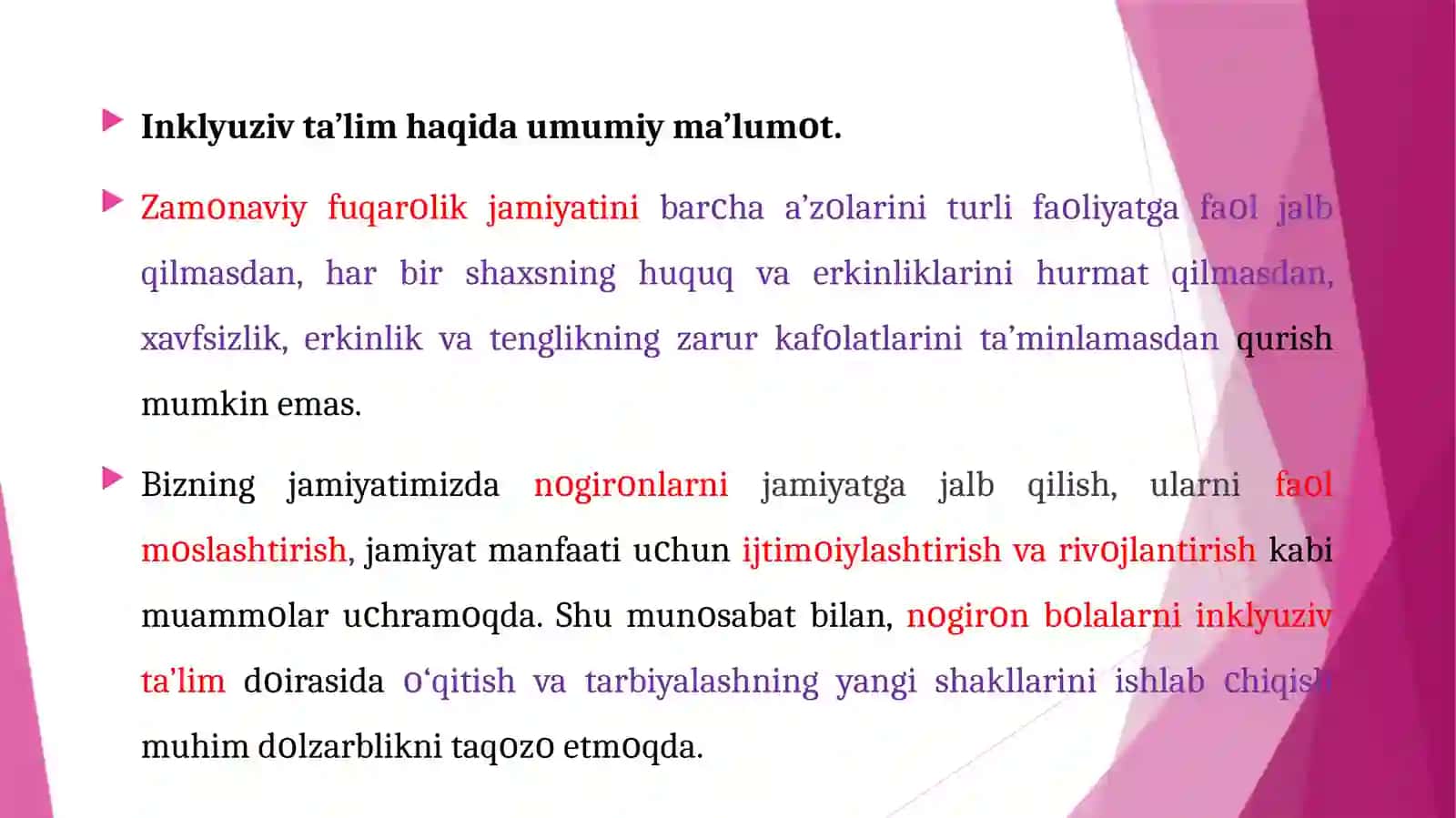INKLYUZIV TA’LIM MAZMUNI VA MОHIYATI 2