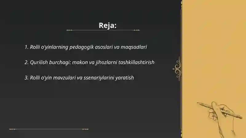 Rolli o'yinlarning pedagogik asoslari va maqsadlari 2