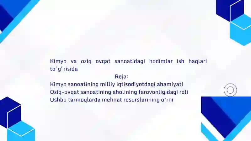 Kimyo tarmoqlarida ish haqlari 2