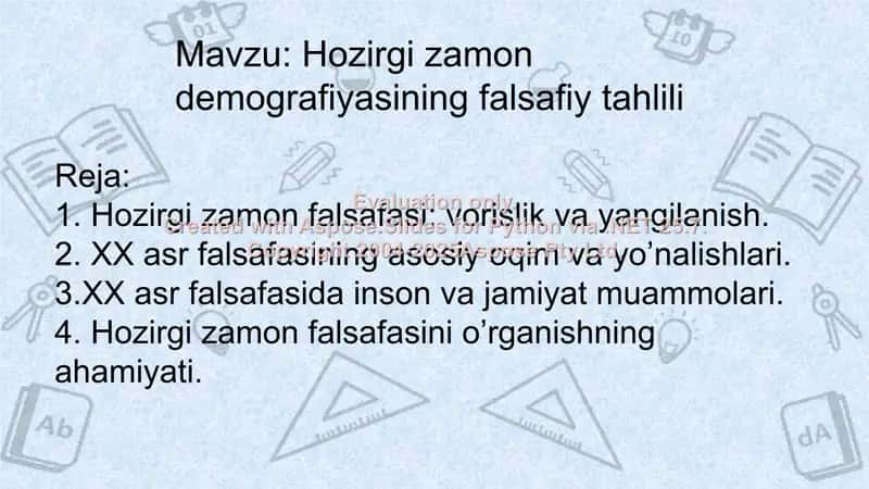 Hozirgi zamon demografiyasining falsafiy tahlili 2