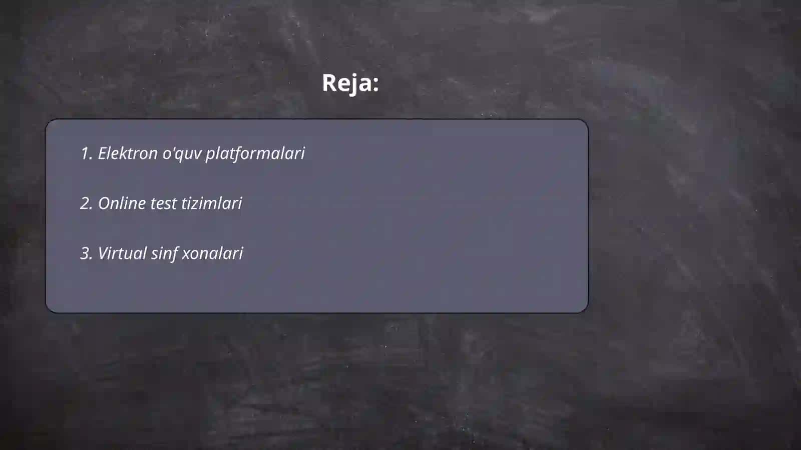 Elektron o'quv platformalari 2