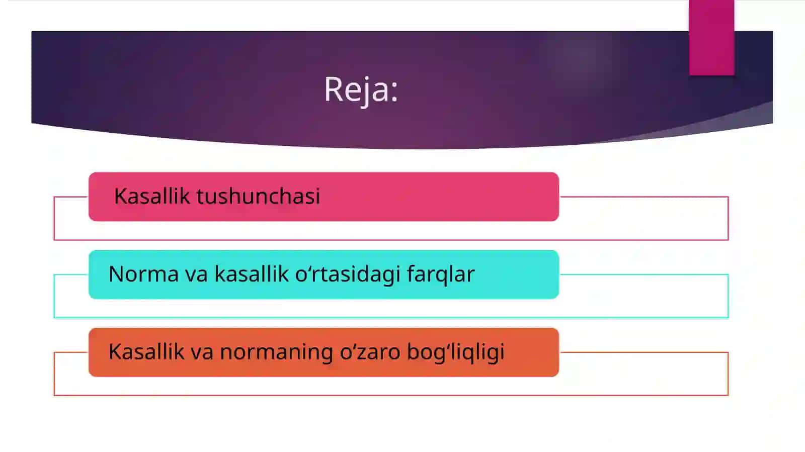 Kasallik va norma tushunchalari 2