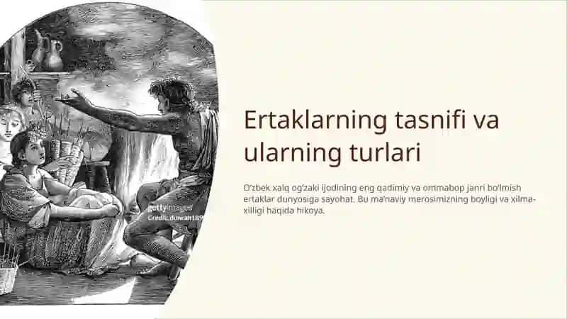 Ertaklarning tasnifi va ularning turlari 2