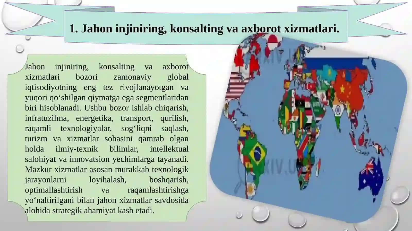 Jahon xizmatlar bozori 3 2