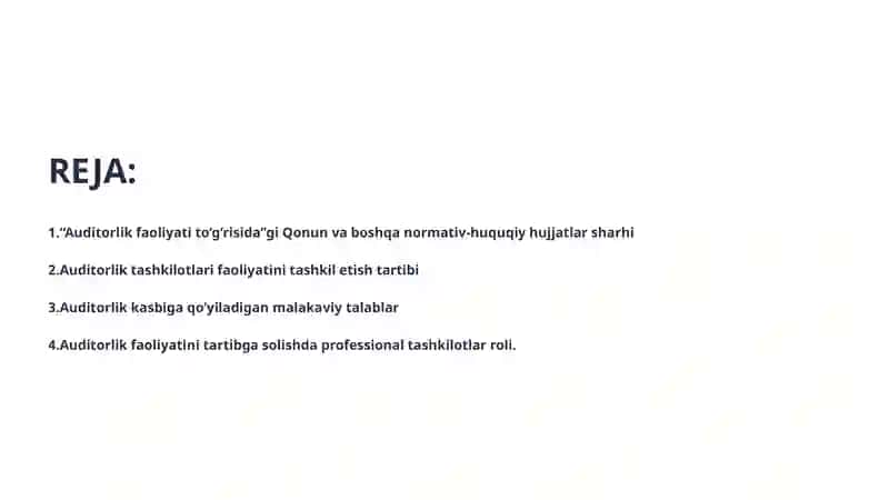 Auditorlik Faoliyatining Huquqiy Asoslari 2