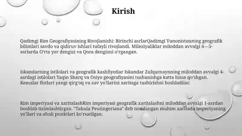 Qadimgi Rimda Geografiyaning Rivojlanishi 2