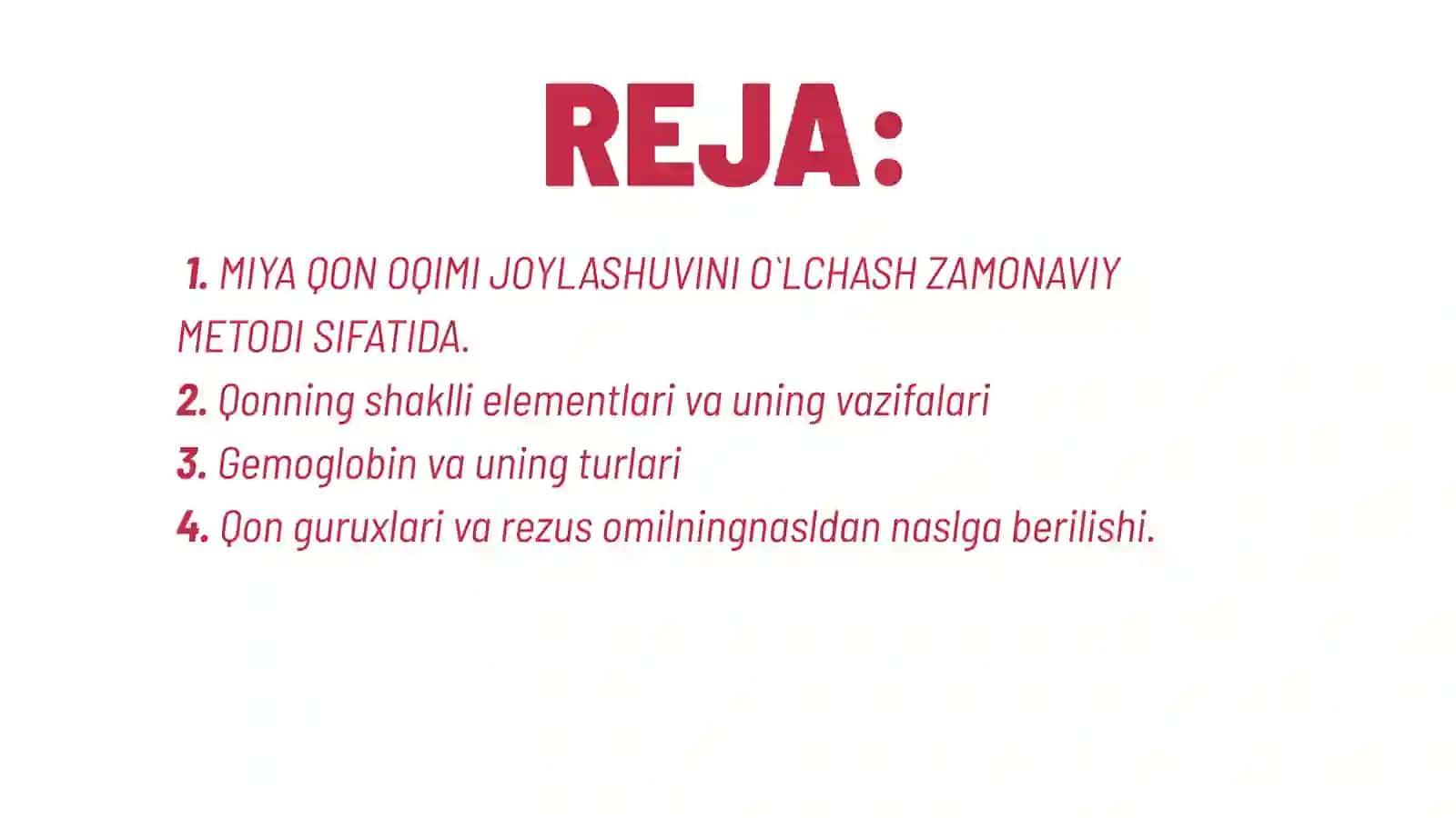 MIYA QON OQIMI JOYLASHUVINI O`LCHASH 2