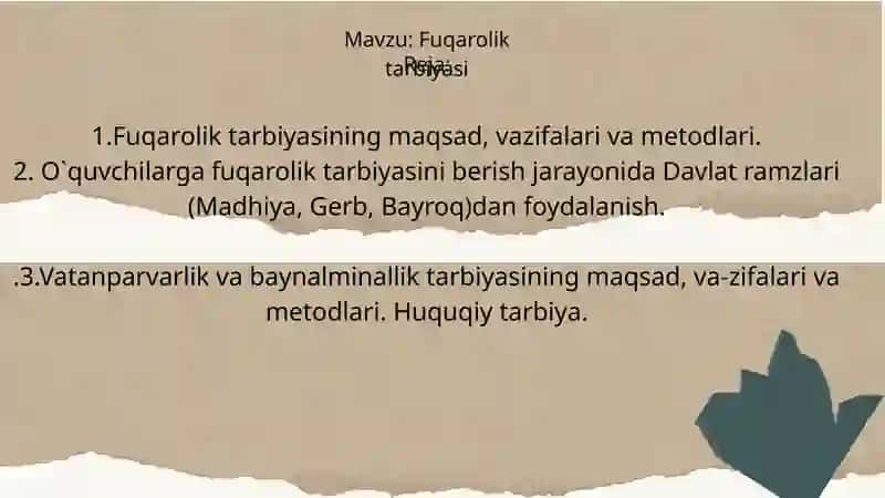 Fuqarolik tarbiyasi 2