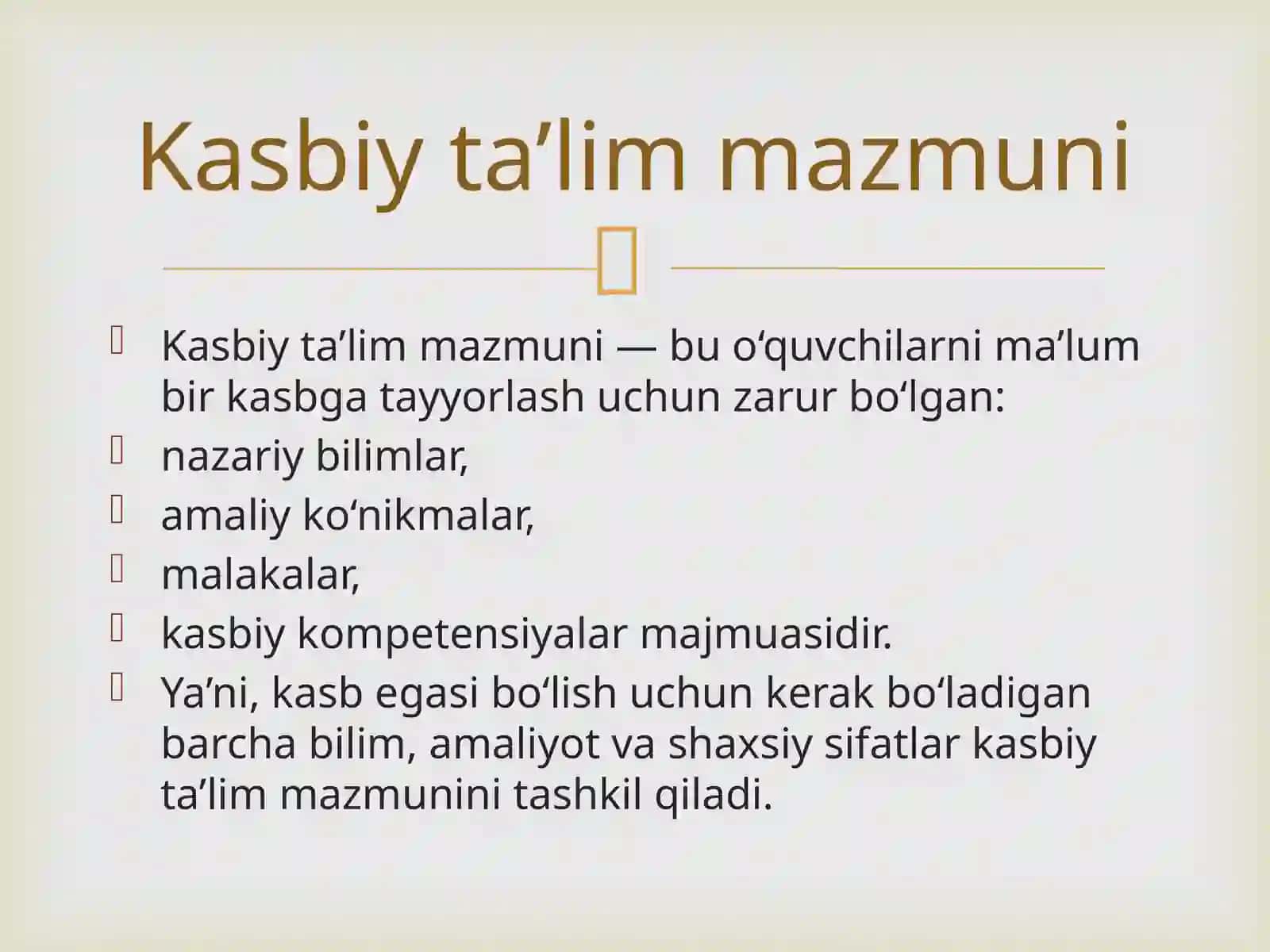 Kasbiy ta’lim mazmun va texnologiyalari 2