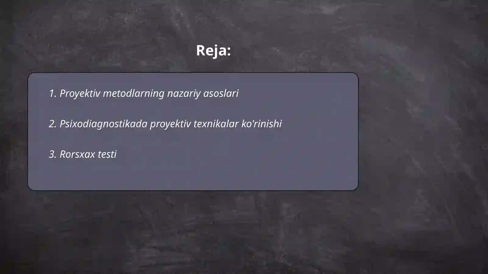 Proyektiv psixodiagnostika 2