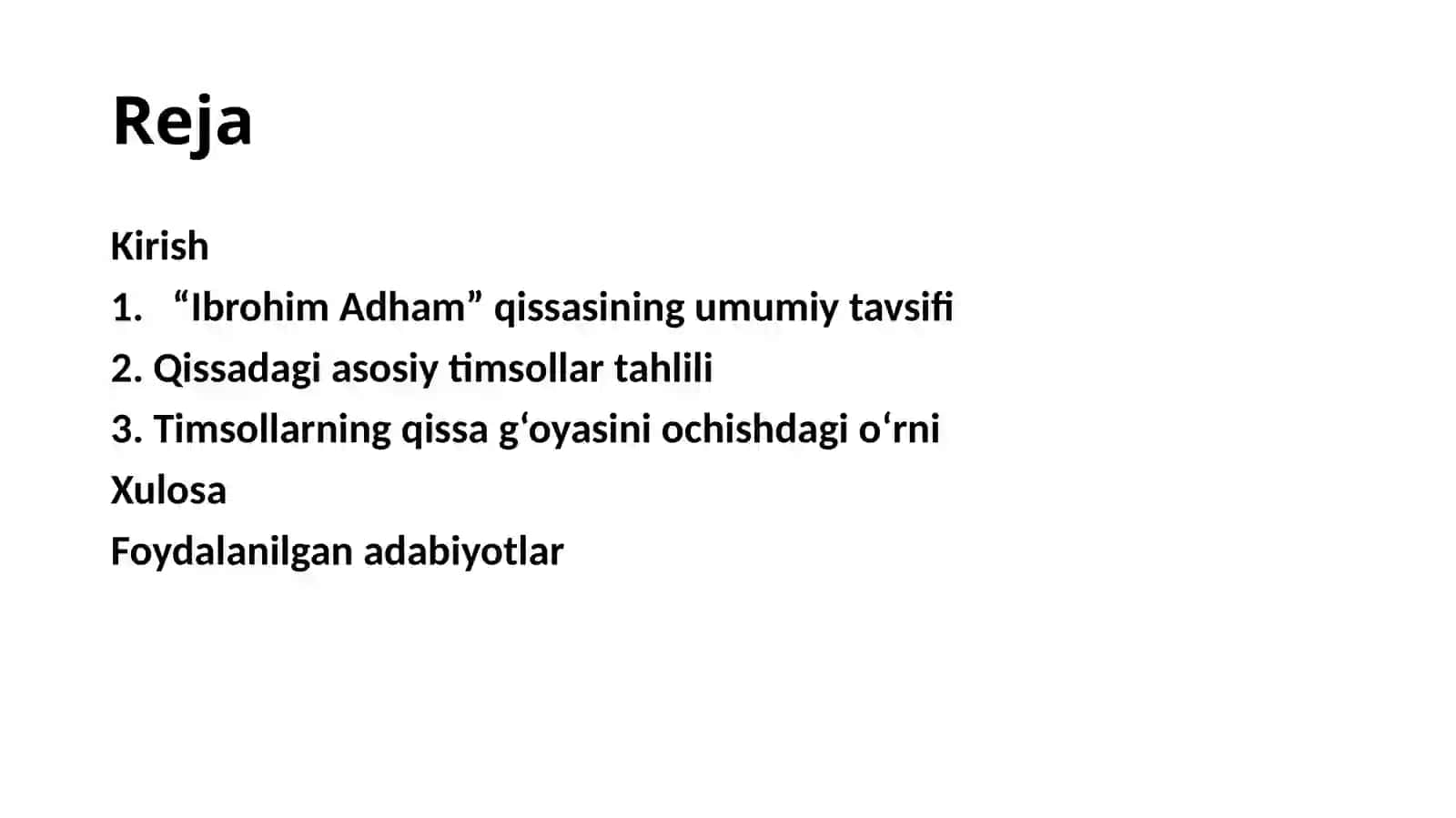 Ibrohim Adham qissasining umumiy tavsifi 2