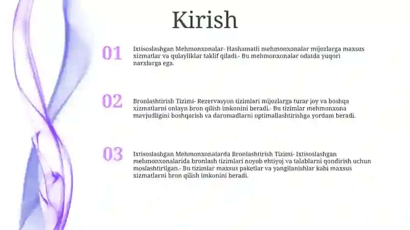 Ixtisoslashgan Mehmonxonalarda Bronlashtirish Tizimi 2
