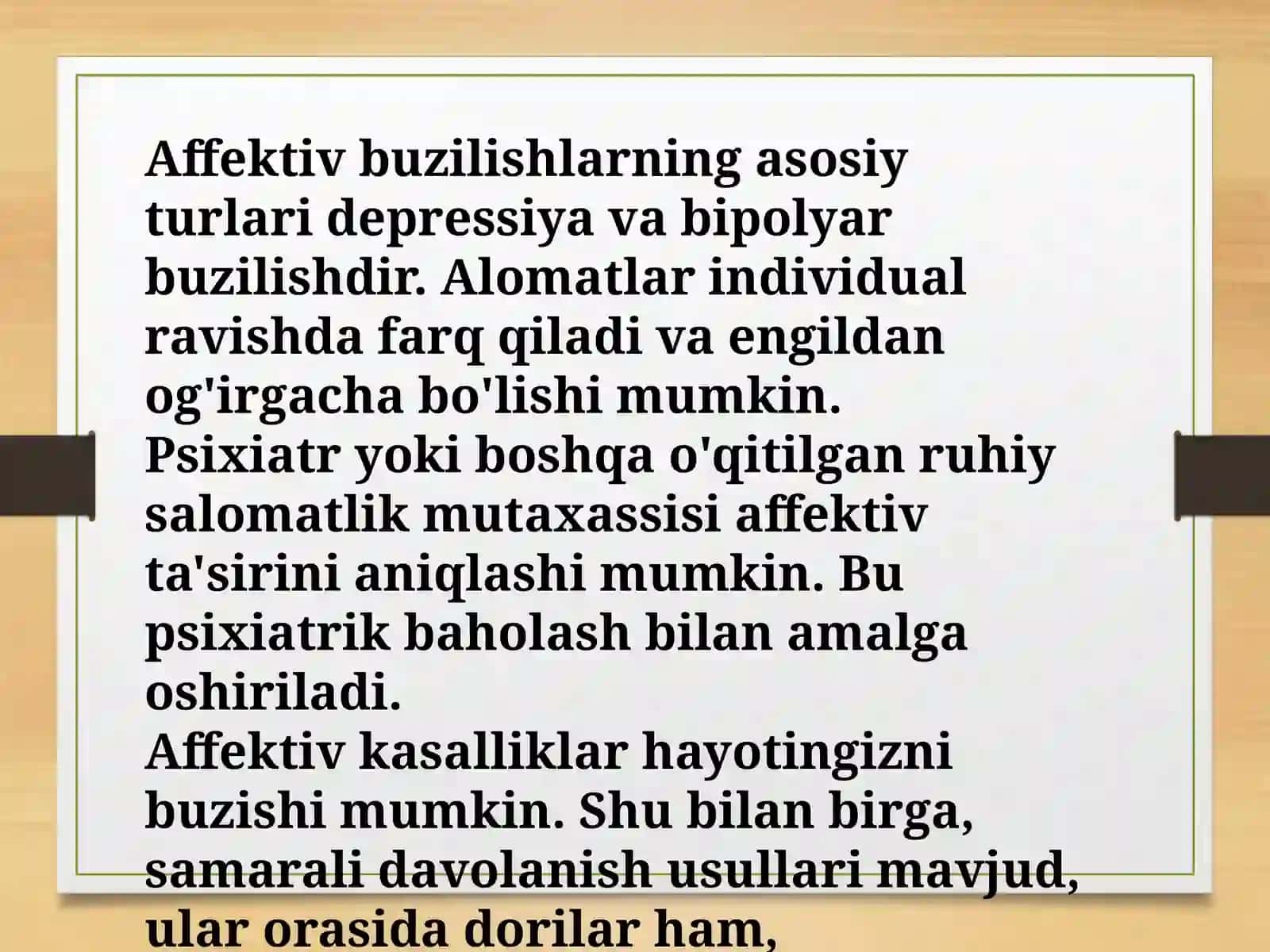 Affektiv holatlar psixodiagnostikasi 2