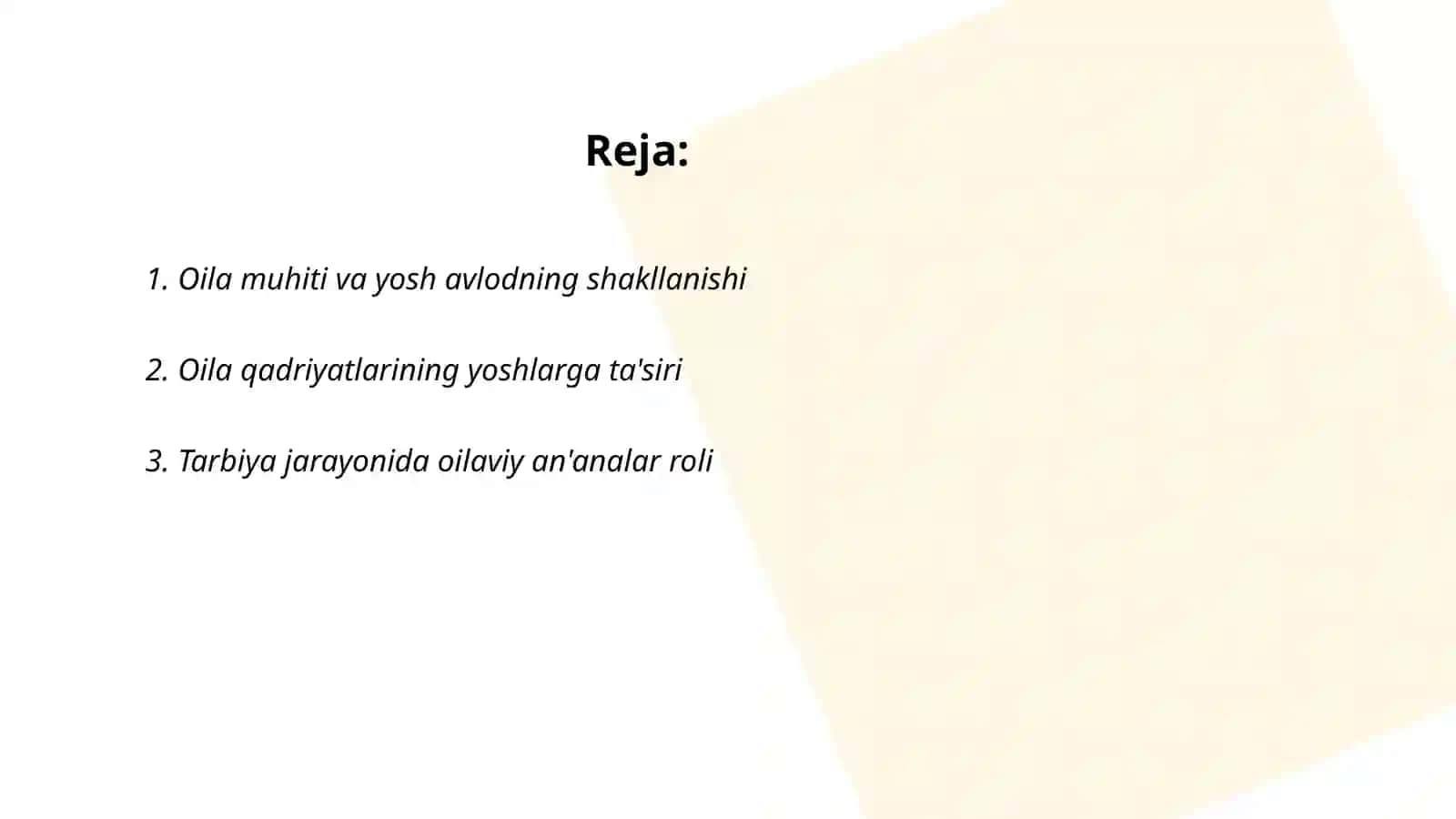 Yosh avlod tarbiyasida oilaning oʻrni haqida mutaffakirlar talimoti 2