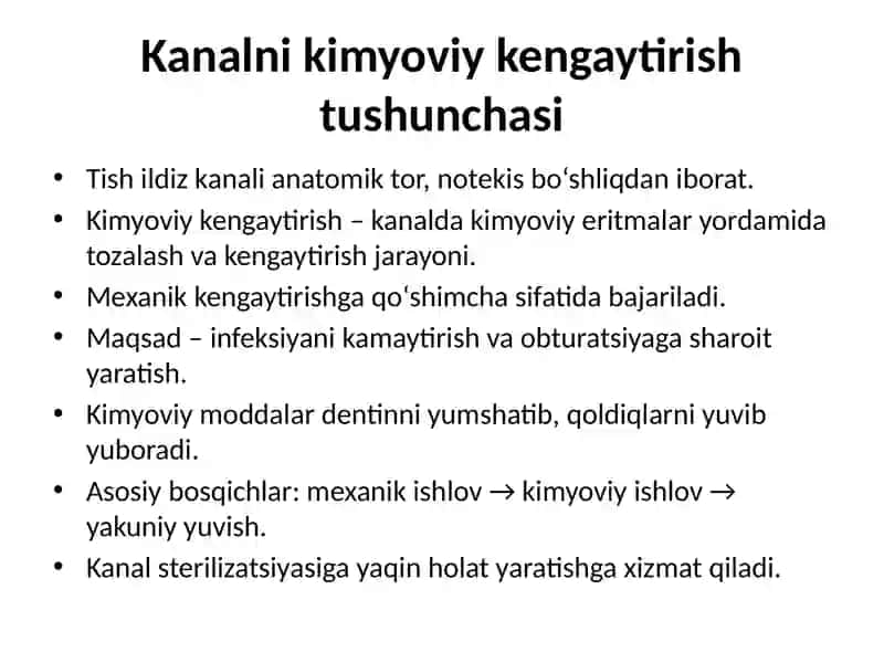 tish kanalini kimyoviy kengaytirish 2