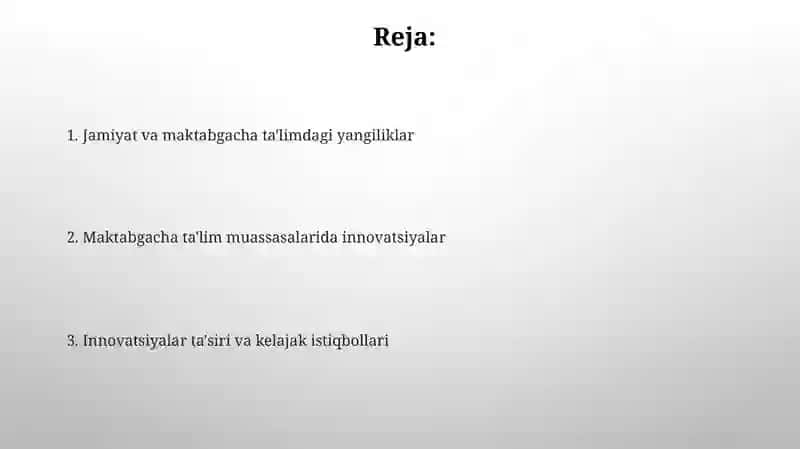 Maktabgacha ta'lim muassasalarida innovatsiyalar 2