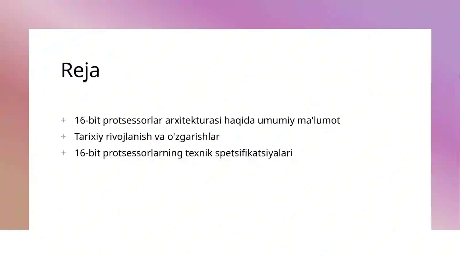 16-razriyatli protsessorlarning tuzilishi 2