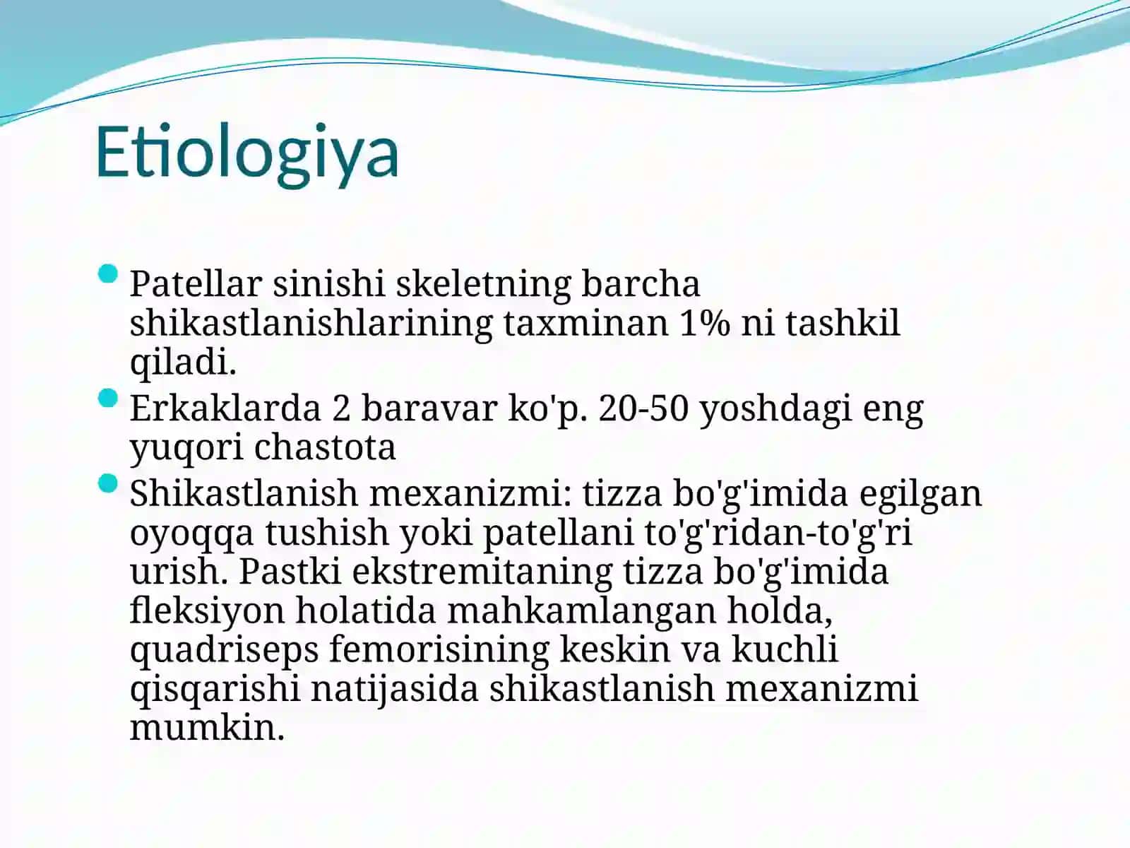 Tizza boylami shikastlanishlari 2