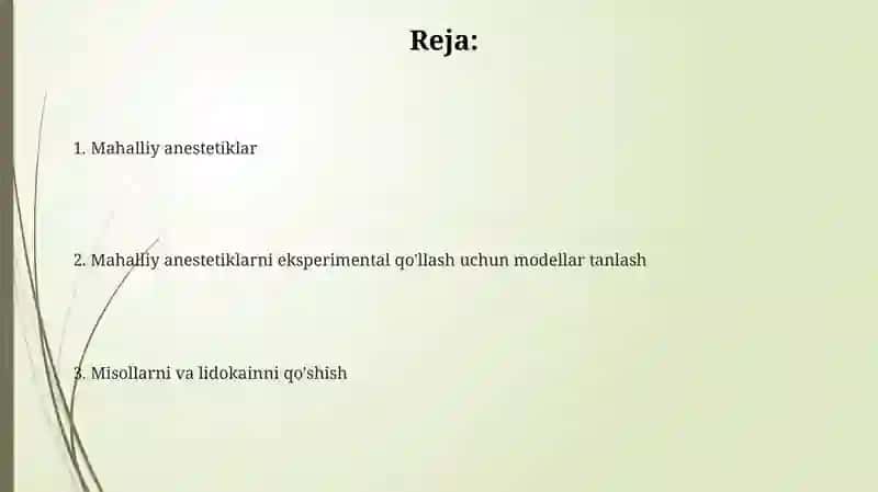 Mahalliy og'riqsizlantiruvchi vositalar 2