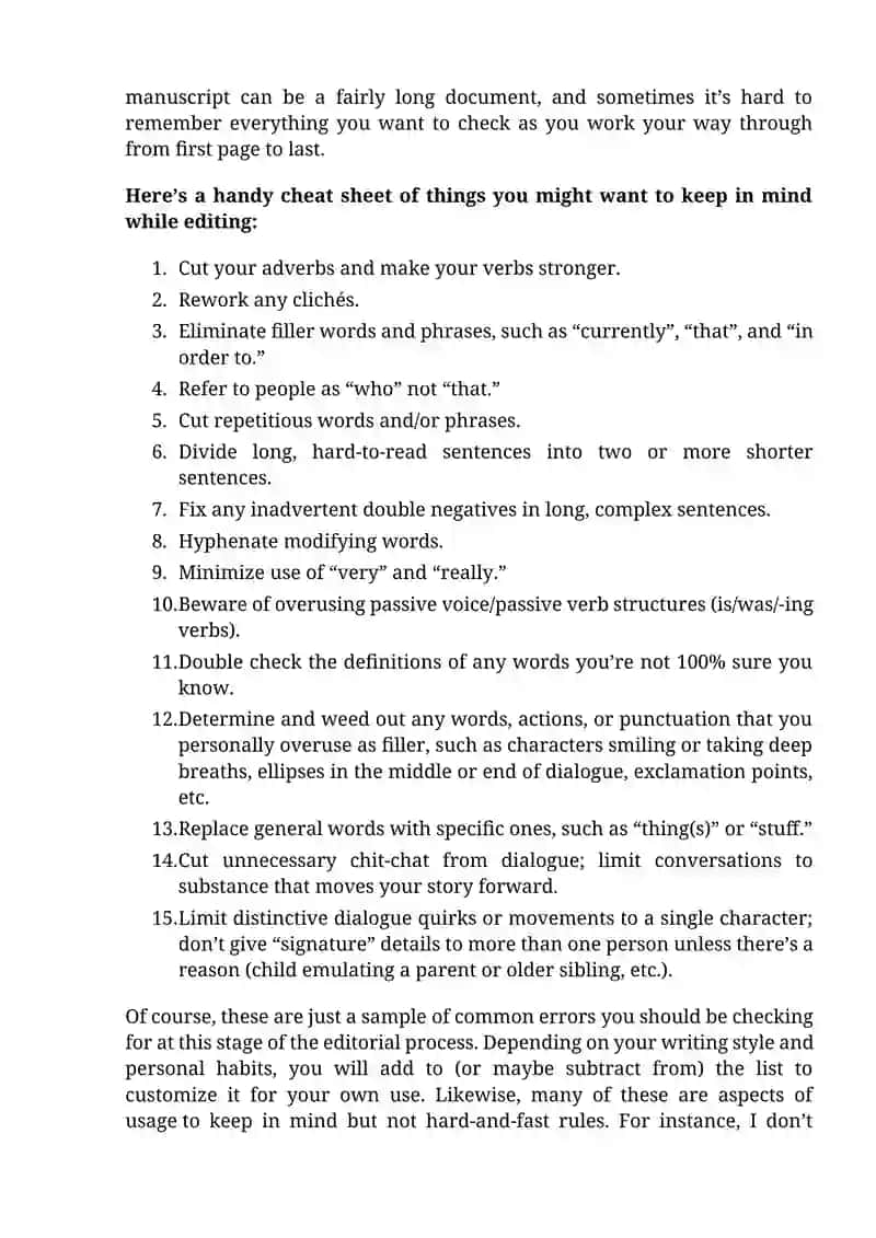Polish Your Prose: An Editorial Cheat Sheet 2
