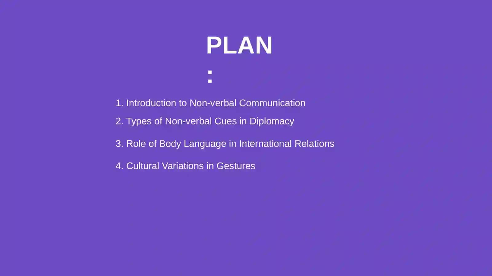 Non-verbal communication in international relations 2