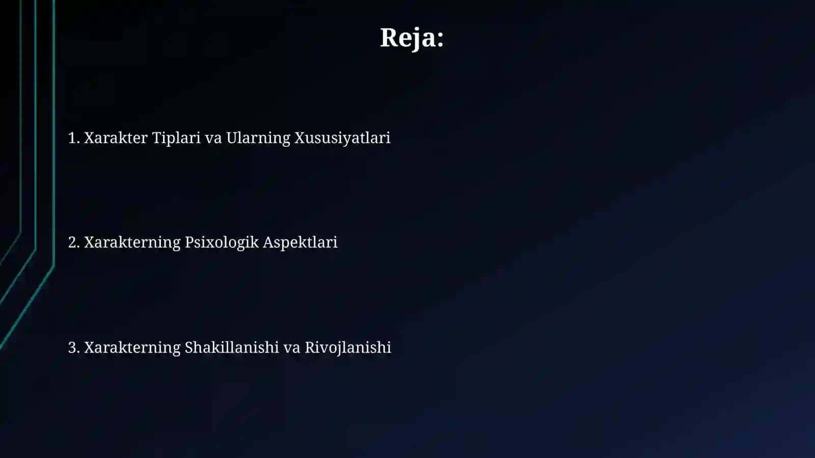Xarakter Tiplari va Ularning Xususiyatlari 2
