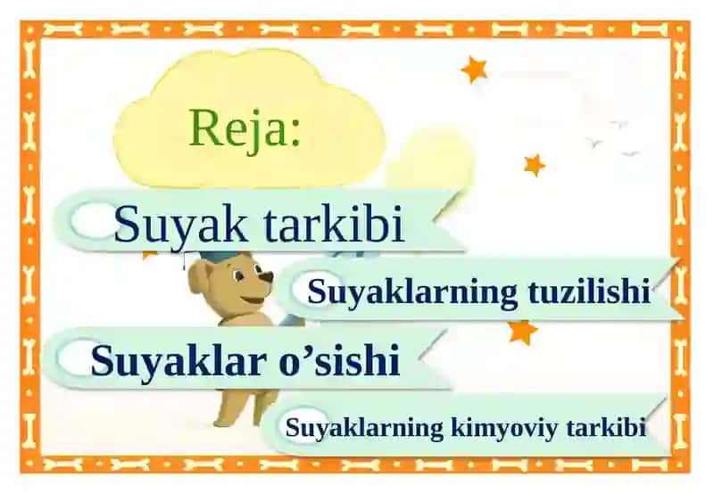 Suyaklarning tuzilishi va o’sishi 2