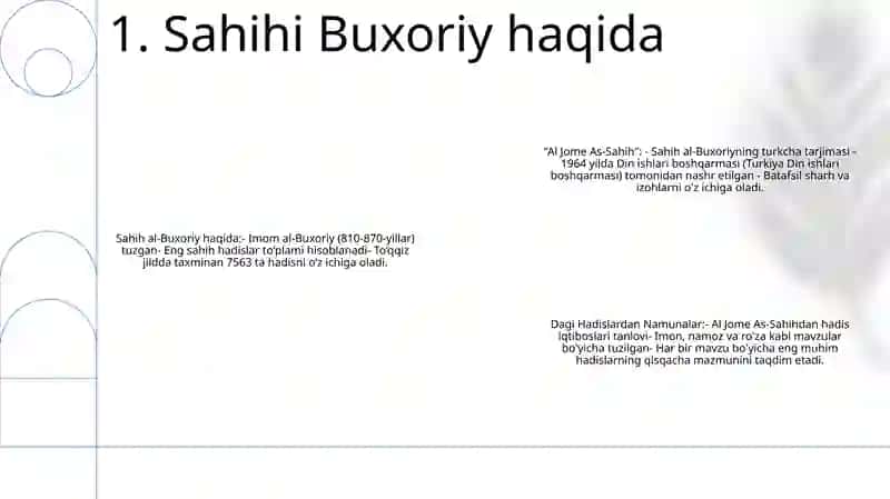 Al Jome As-Sahih"Dagi Hadislardan Namunalar 2