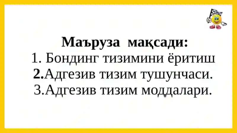 Адгезив тизим 2