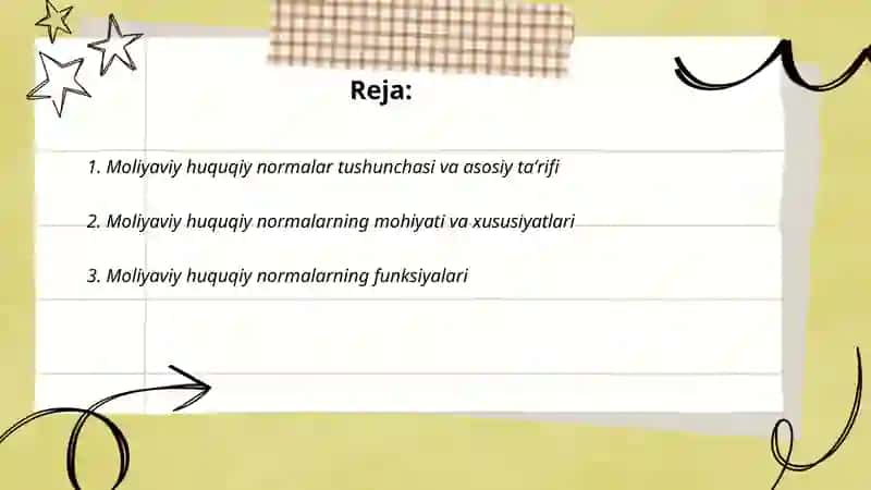 Moliyaviy huquqiy normalar tushunchasi va uning xususiyatlari 2