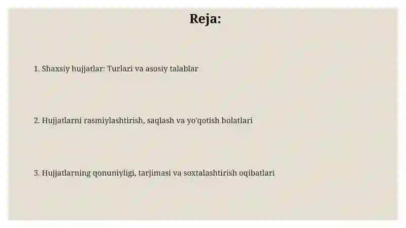 Shaxsiy hujjatlar 2