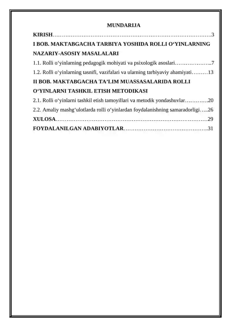Maktabgacha tarbiya yoshida rolli o'yinlar 2