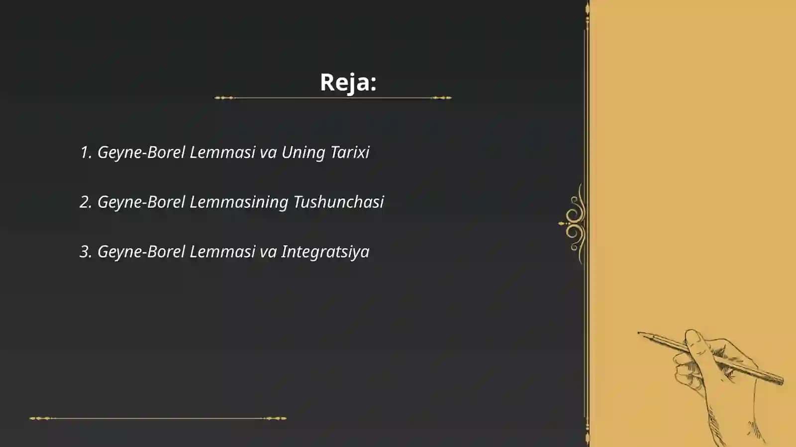 Geyne-Borel Lemmasi 2