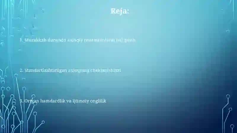 Zamonaviy axloq tarbiyasi 2