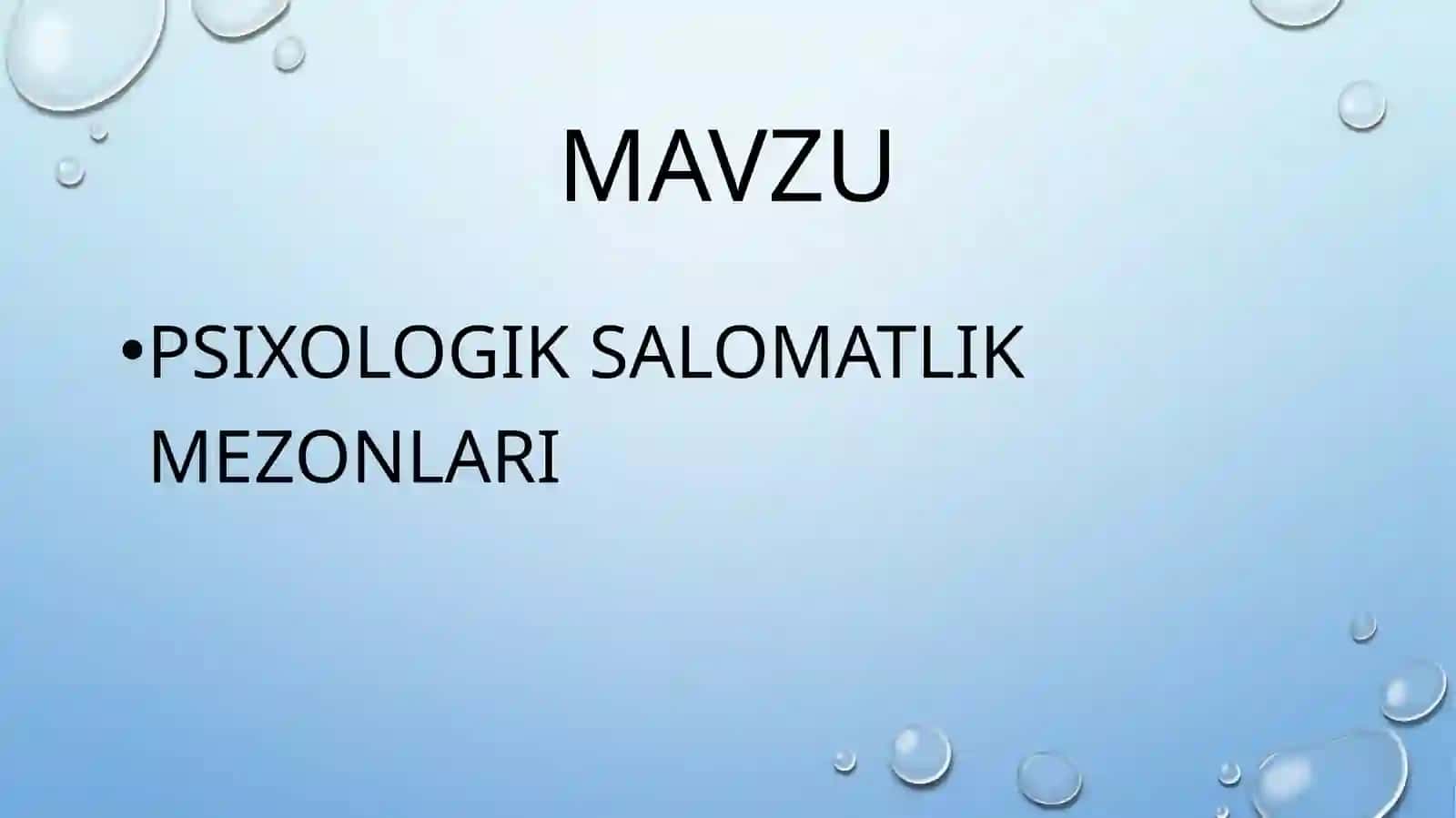 Toshkent Tibbiyot Akademiyasi Termiz Filiali Pediatriya Fakulteti Pediatriya Yo’nalishi 205-B Guruh Talabasi Himmatov Achinoraning Psixologiya Fanidan Tayyorlagan Mustaqilishi 2