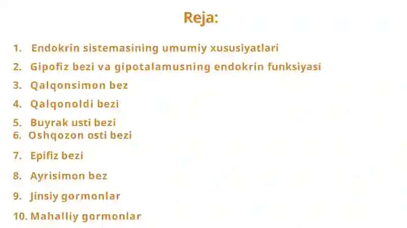Endokrin Sistema Fiziologiyasi 2