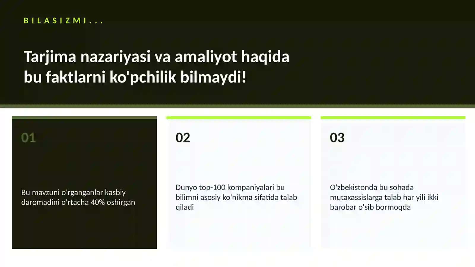 Tarjima nazariyasi va amaliyot 2