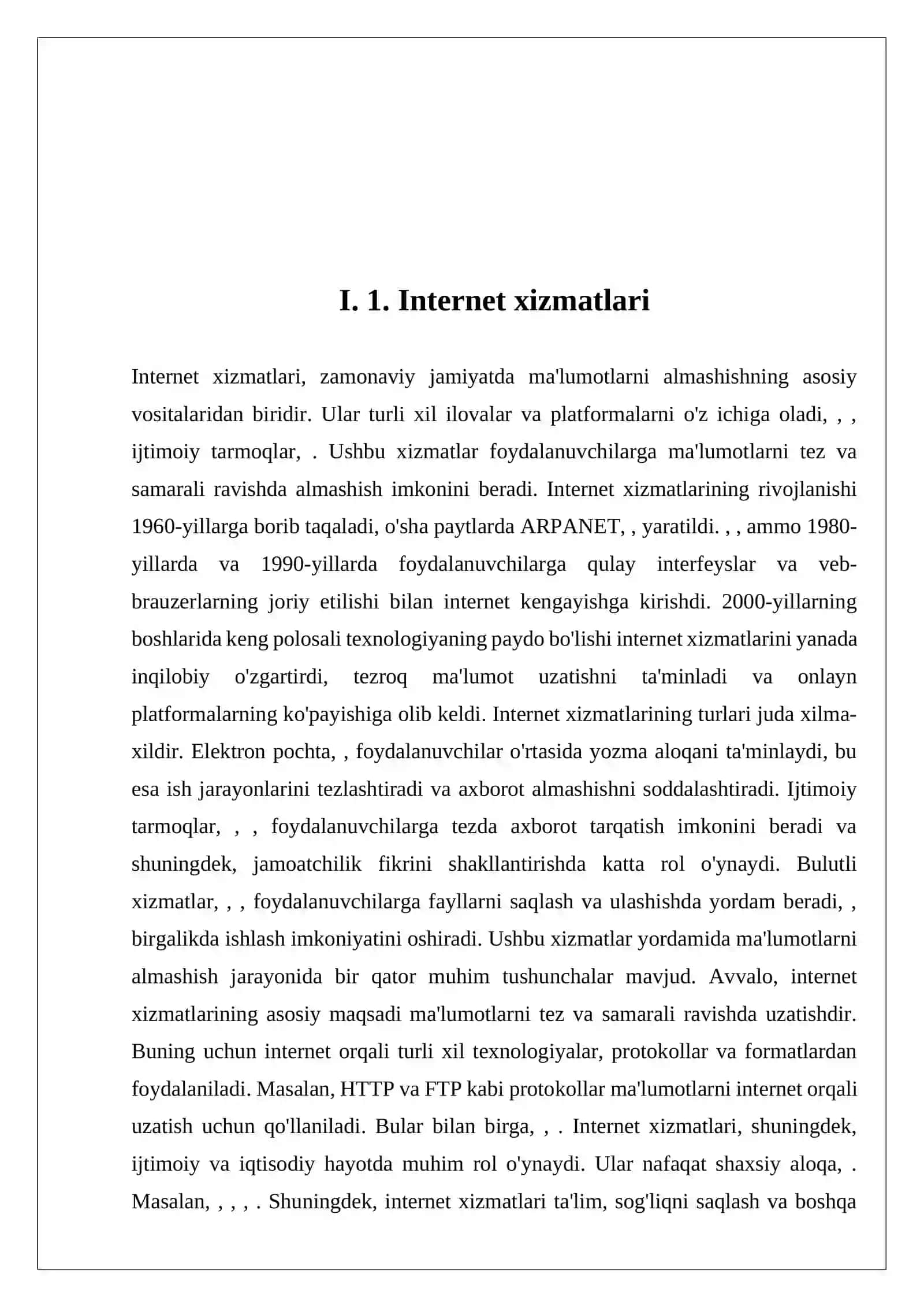 INTERNET XIZMATLARI VA ULAR YORDAMIDA MA'LUMOTLARNI ALMASHISH 2