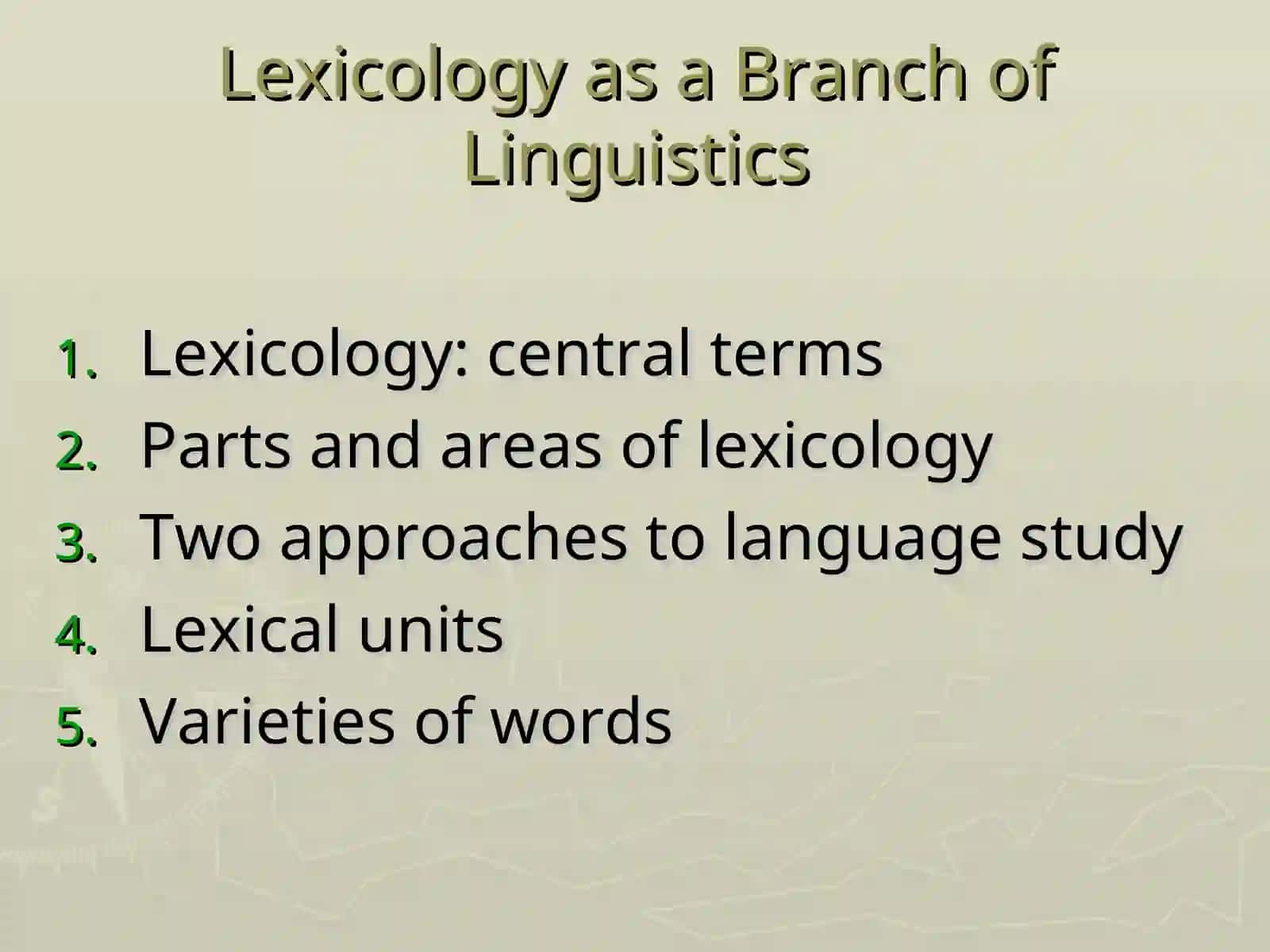 Lexicology as a Branch of Linguistics.Lexical Units 2