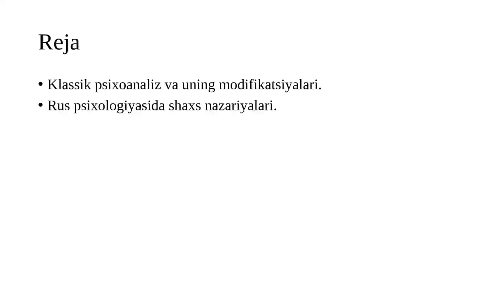 Shaxs psixoanalitik nazariyasi 2