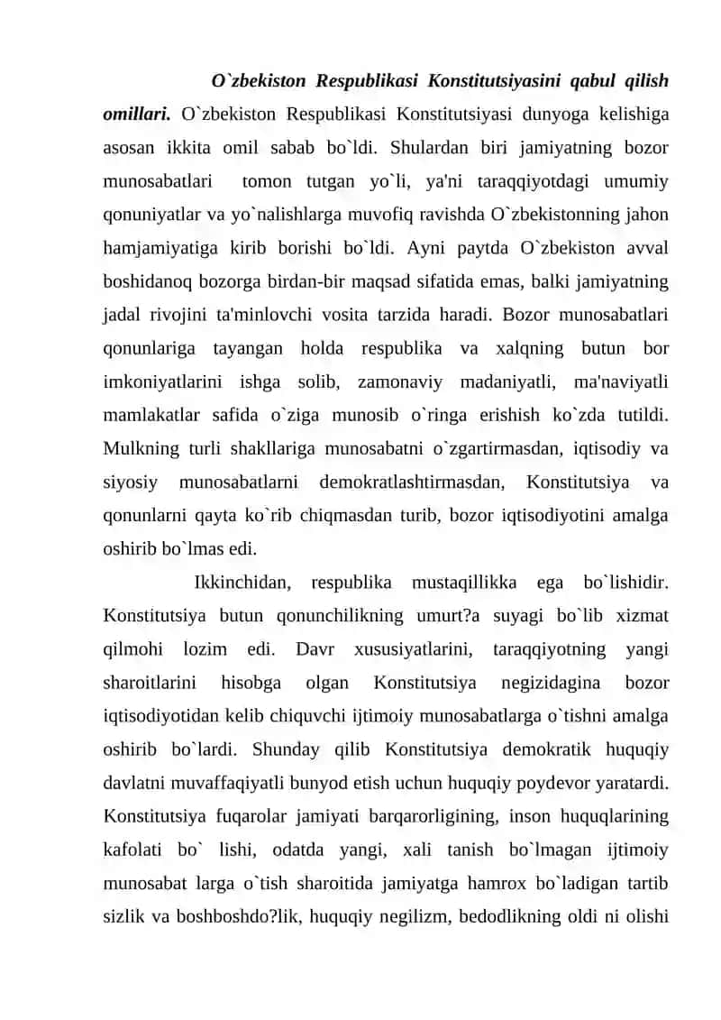 O'zbekiston Respublikasi Konstitutsiyasi 2