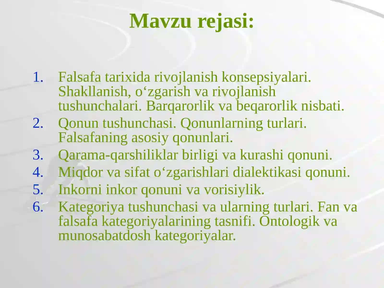 Falsafaning rivojlanishi 2