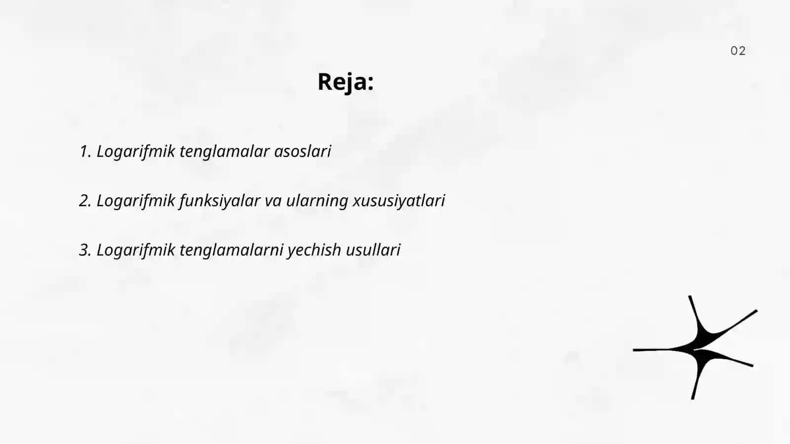 Logorifmik tengsizliklar sistemasi 2