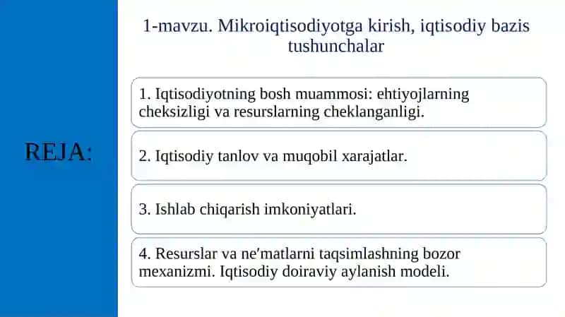 Mikroiqtisodiyot fani 2